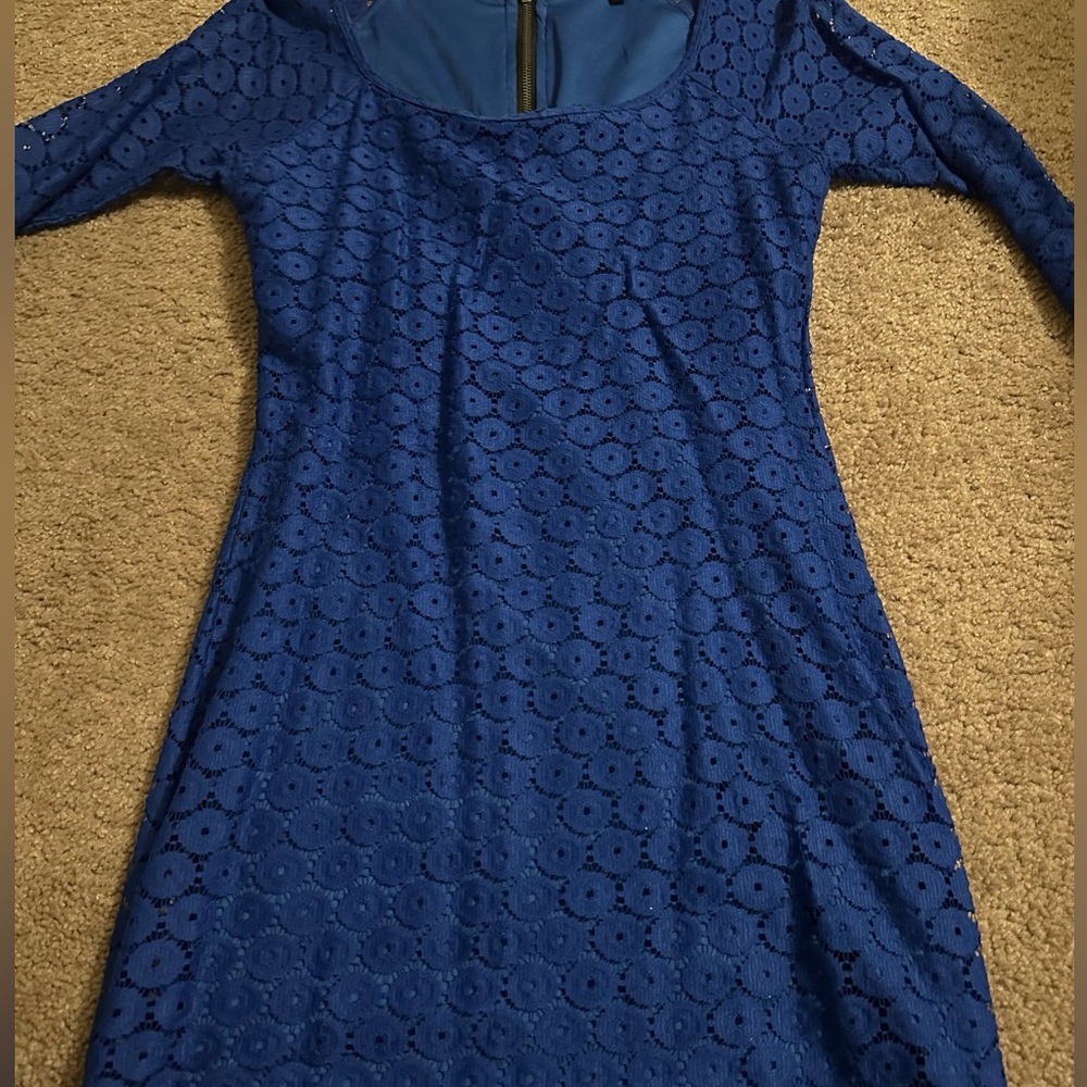 Size small royal blue laced dress